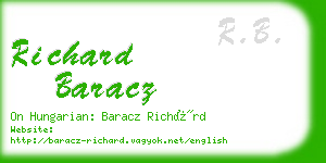 richard baracz business card